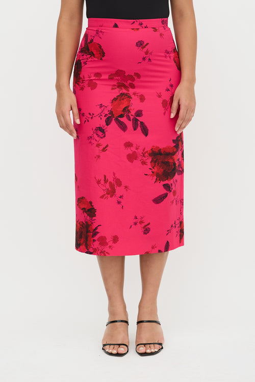 Erdem Floral Midi Skirt