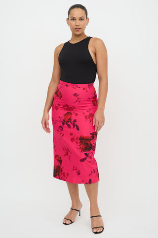 Erdem Floral Midi Skirt
