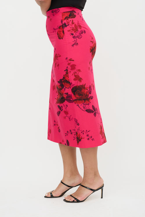 Erdem Floral Midi Skirt