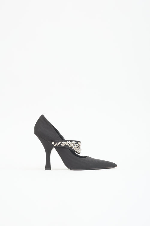 Erdem Moiré Embellished Pump