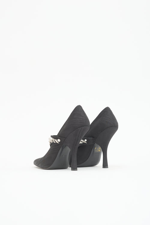 Erdem Moiré Embellished Pump