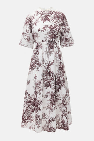 Erdem Poplin Floral Fraser Dress