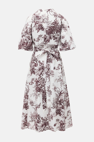 Erdem Poplin Floral Fraser Dress