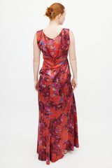 Erdem Red & Multicolour Floral Dress