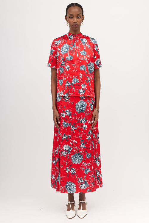 Erdem Satin Floral Set