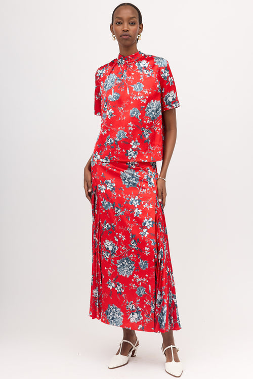 Erdem Satin Floral Set