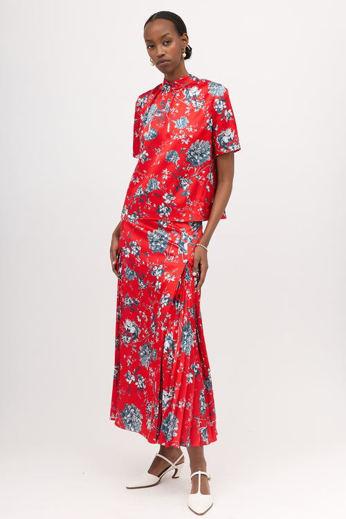 Erdem Satin Floral Set