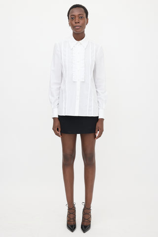 Erdem Ruffled Jacquard Thalia Shirt