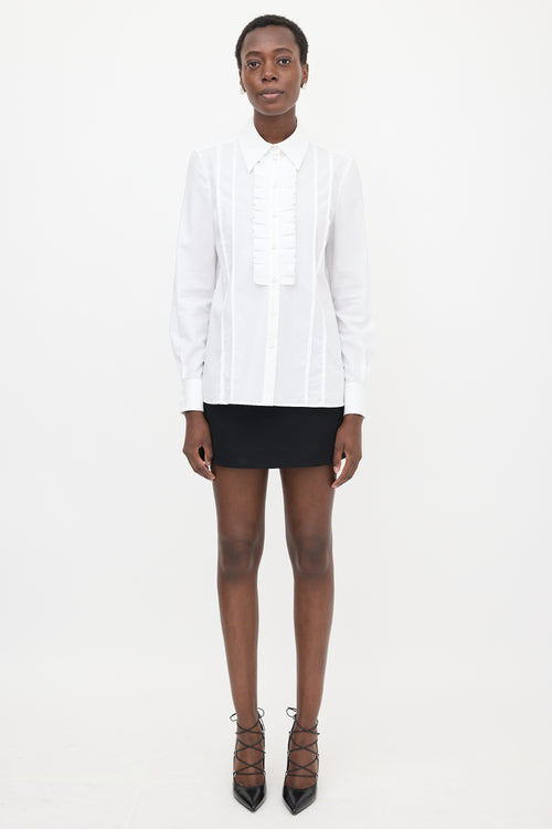 Erdem Ruffled Jacquard Thalia Shirt