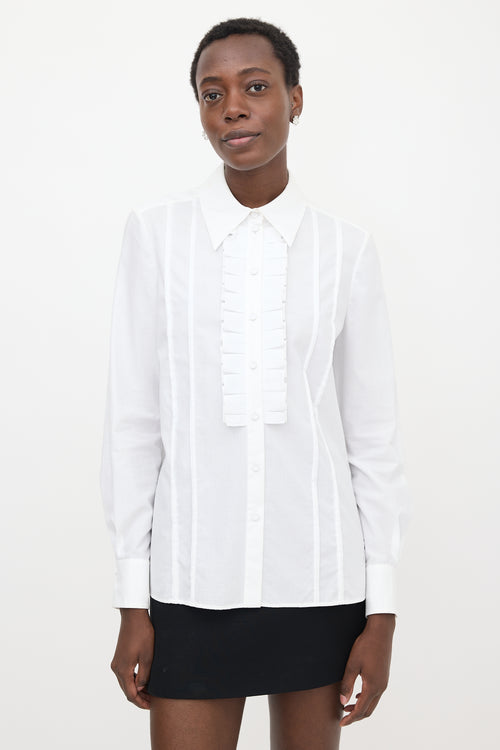 Erdem Ruffled Jacquard Thalia Shirt