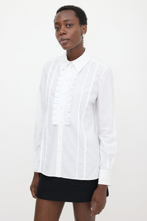 Erdem Ruffled Jacquard Thalia Shirt