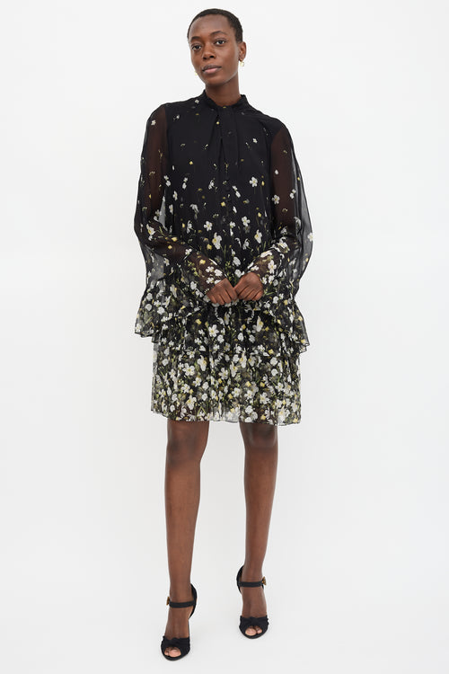 Erdem Silk Concetta Capelet Dress