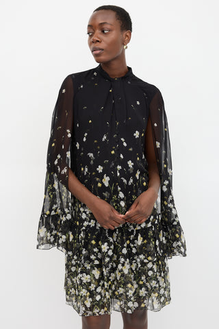Erdem Silk Concetta Capelet Dress