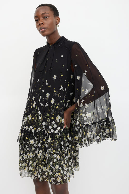 Erdem Silk Concetta Capelet Dress