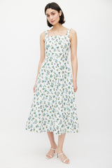 Erdem White & Multicolour Floral Polly Dress