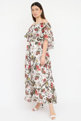 Erdem Floral Algarve Off Shoulder Dress