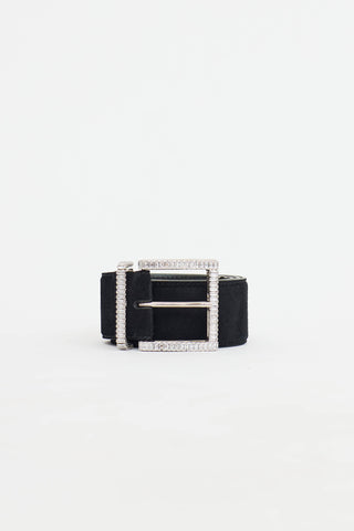 Ermanno Scervino Crystal Buckle Belt