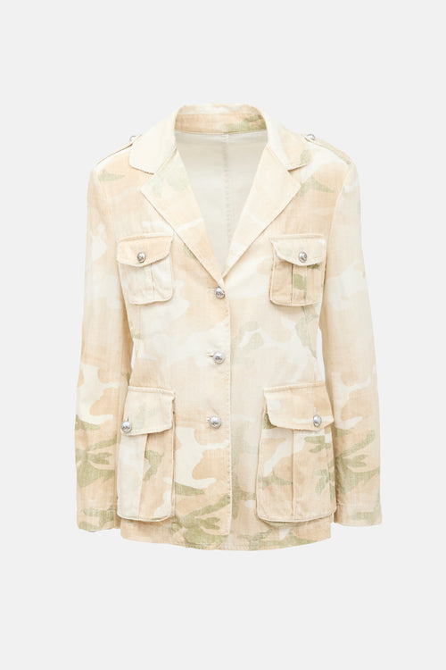Ermanno Scervino Chambray Camo Jacket