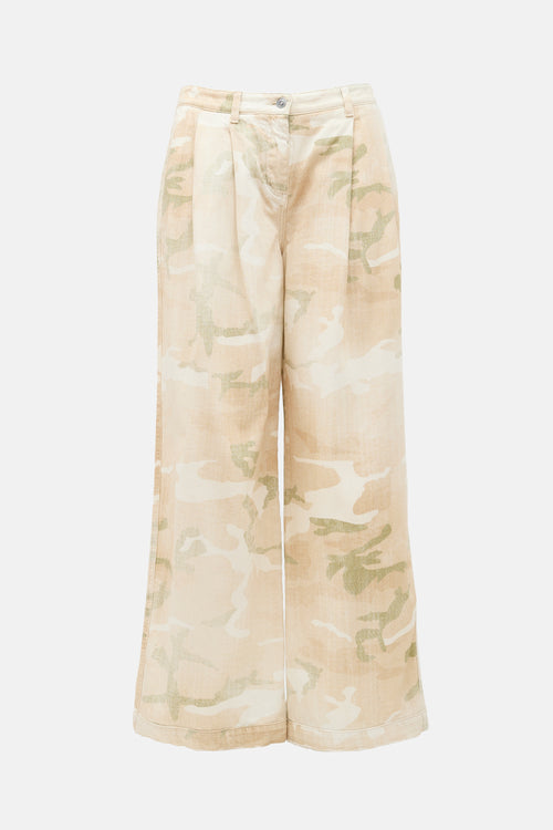 Ermanno Scervino Chambray Camo Pant