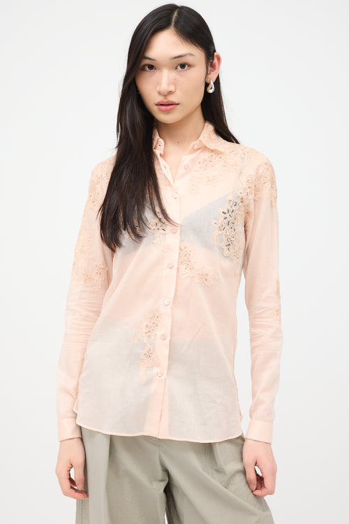 Ermanno Scervino Sheer Lace Shirt