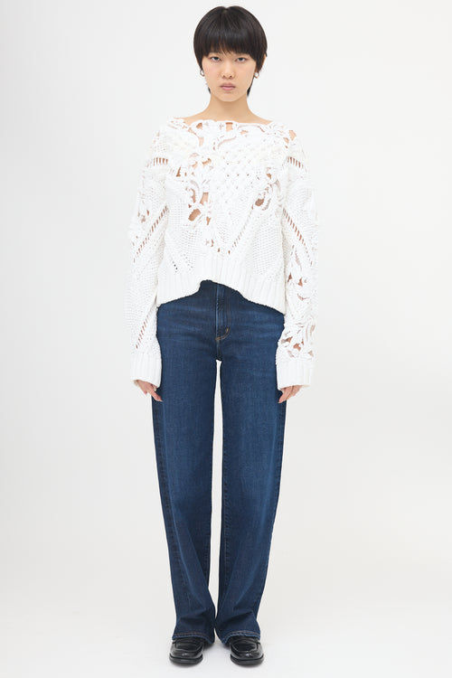 Ermanno Scervino Crochet Lace Sweater