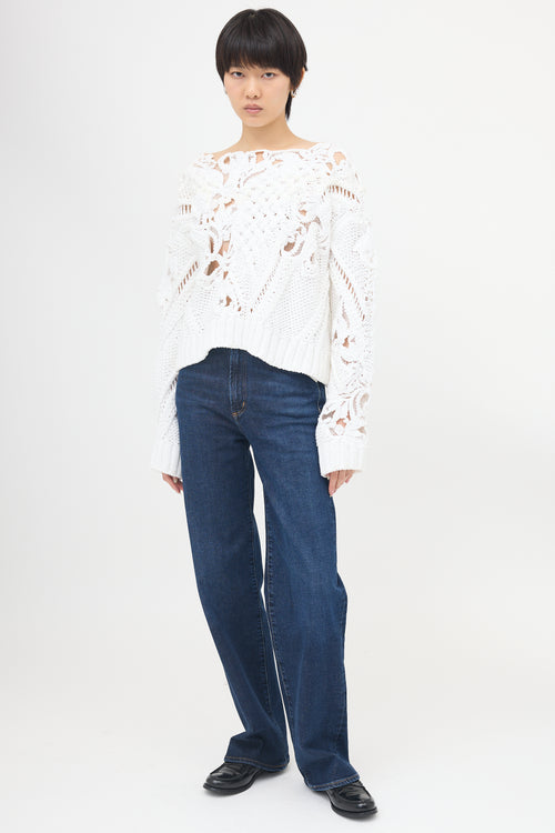 Ermanno Scervino Crochet Lace Sweater