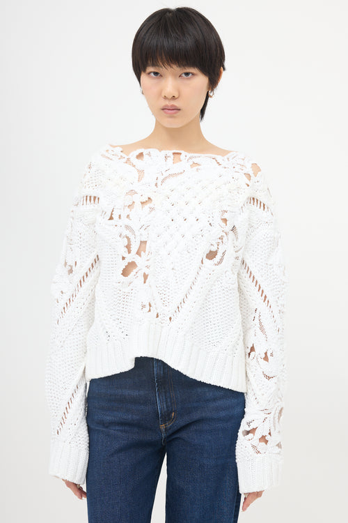 Ermanno Scervino Crochet Lace Sweater