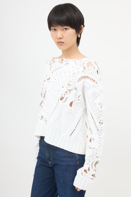 Ermanno Scervino Crochet Lace Sweater