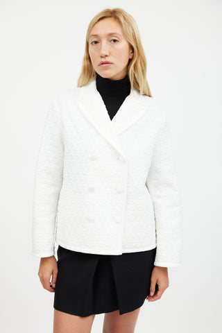 Ermano Scervino White Nylon Quilted Jacket
