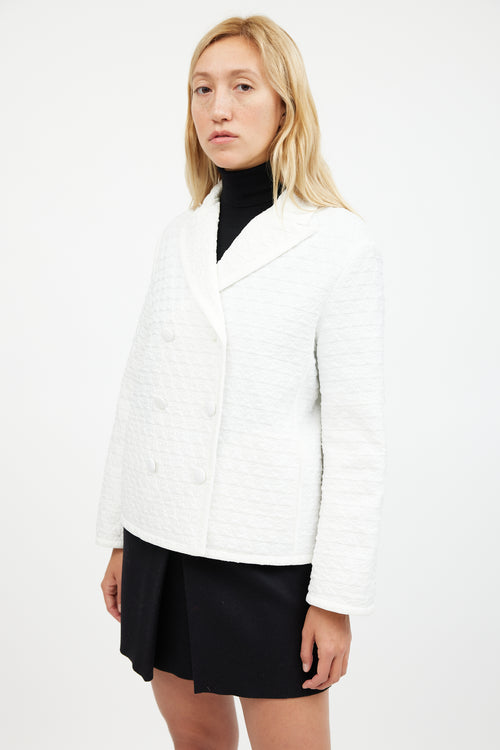 Ermano Scervino White Nylon Quilted Jacket