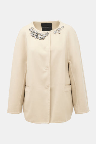Ermanno Scervino Wool Embellished Jacket