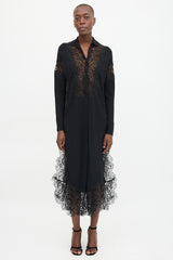 Ermanno Scervino Knit & Lace Embellished Dress