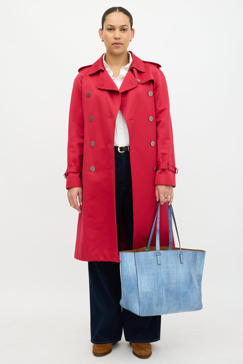 Ermanno Scervino Leather Printed Logo Tote Bag