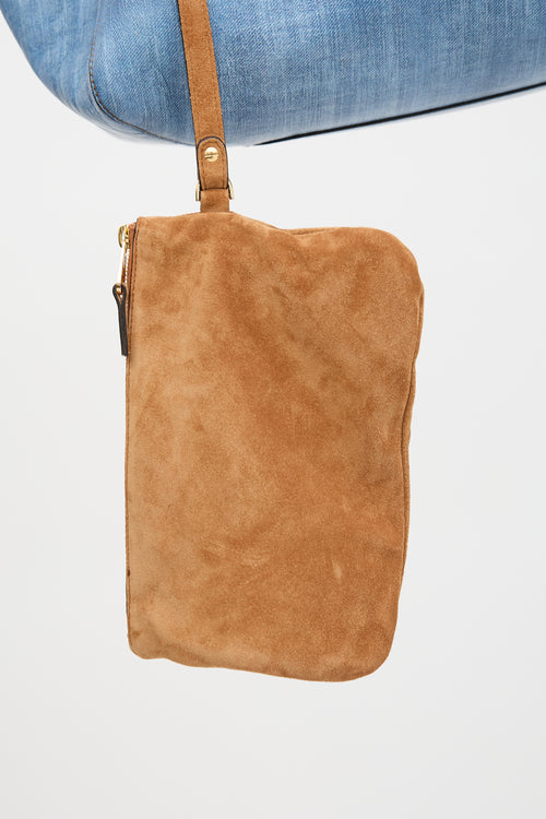 Ermanno Scervino Leather Printed Logo Tote Bag