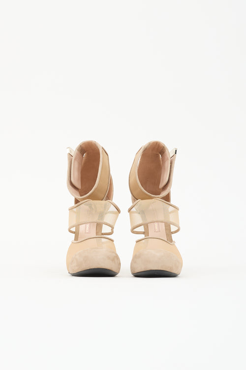 Ermanno Scervino Suede & Mesh Heel