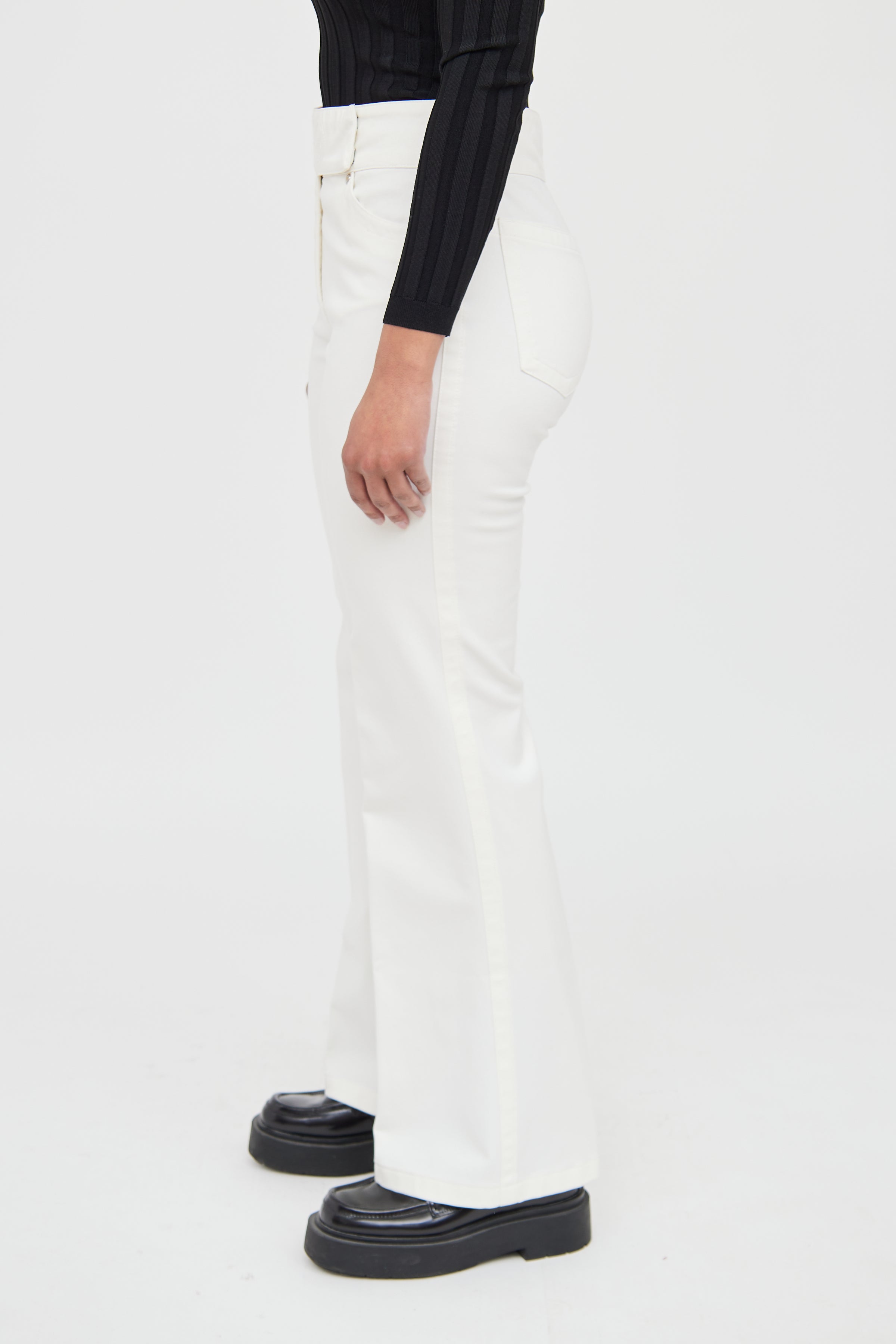 Escada // Cream Pleated Denim Trouser – VSP Consignment