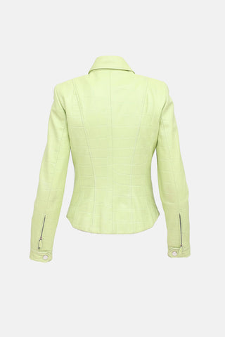 Escada Embossed Leather Jacket