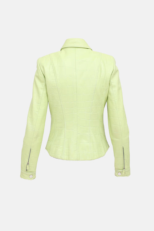 Escada Embossed Leather Jacket