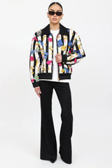 Escada 90's Silk Printed Bomber Jacket