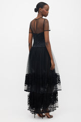 Escada Tulle Tiered Maxi Dress
