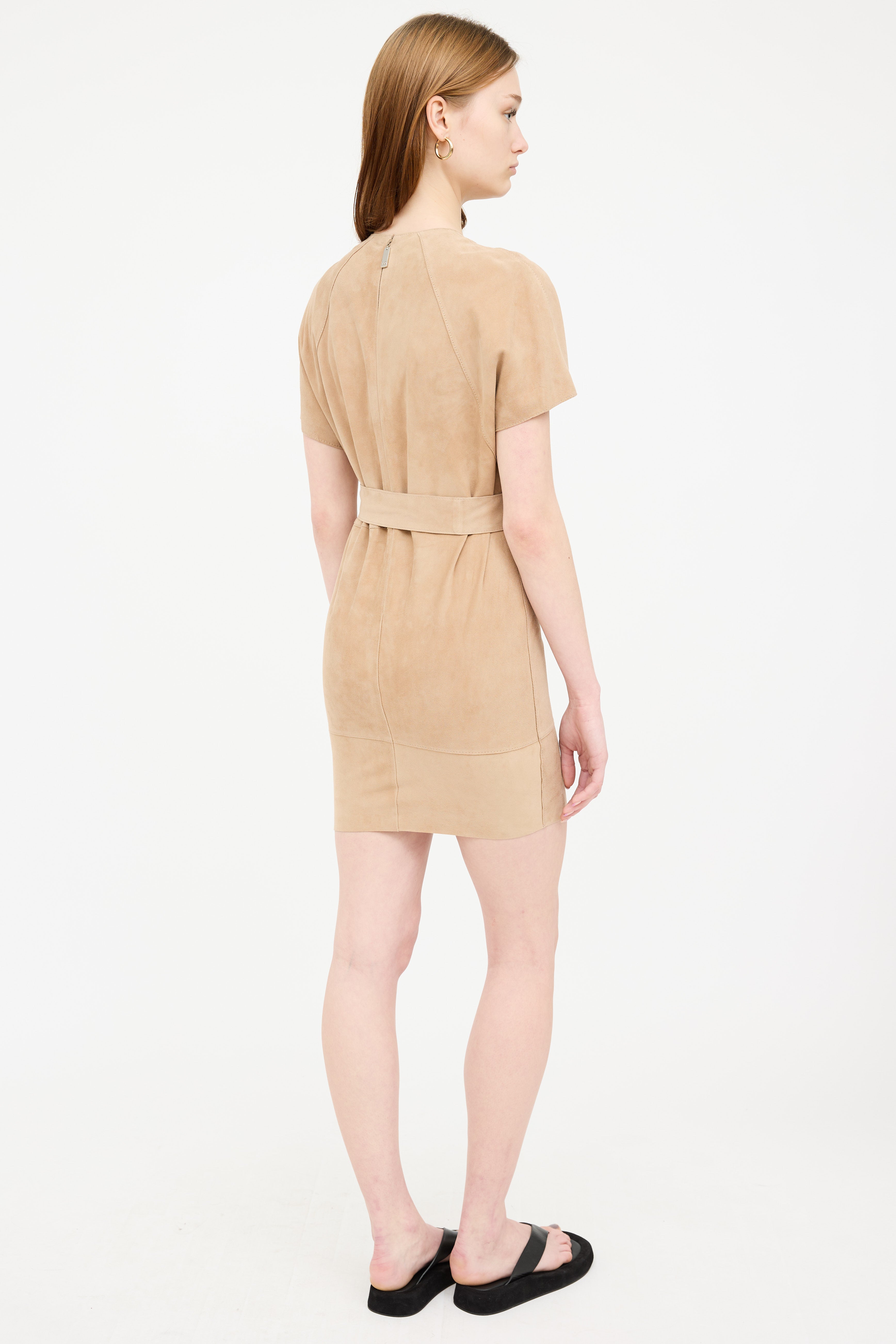 Escada // Suede Short Sleeve Dress VSP Consignment Escada // Suede Short Sleeve Dress VSP Consignment