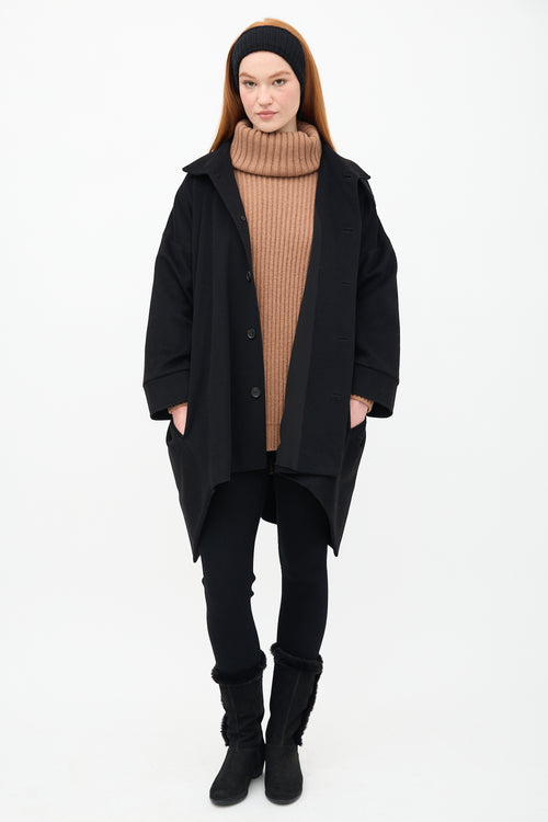 Eskandar Black Wool & Cashmere Coat