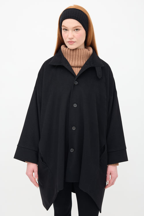 Eskandar Black Wool & Cashmere Coat