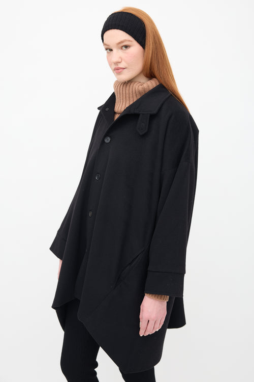 Eskandar Black Wool & Cashmere Coat