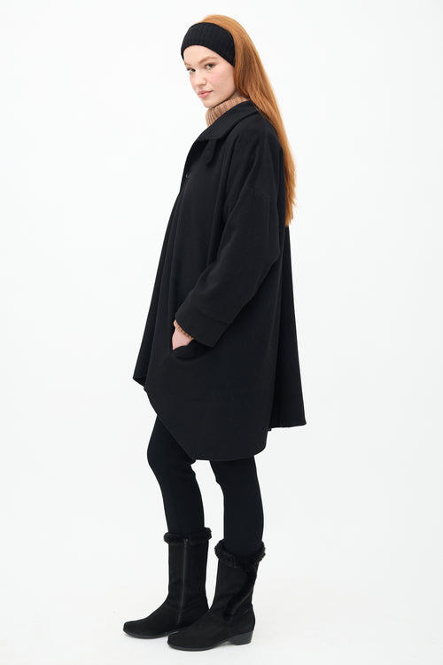 Eskandar Black Wool & Cashmere Coat