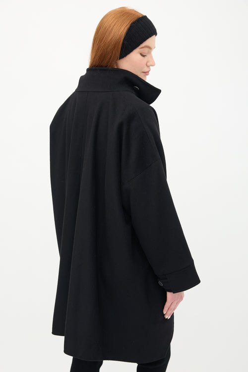 Eskandar Black Wool & Cashmere Coat
