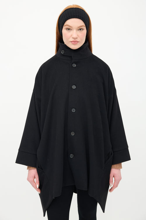 Eskandar Black Wool & Cashmere Coat