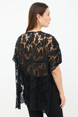 Eskandar Lace Short Sleeve Cardigan