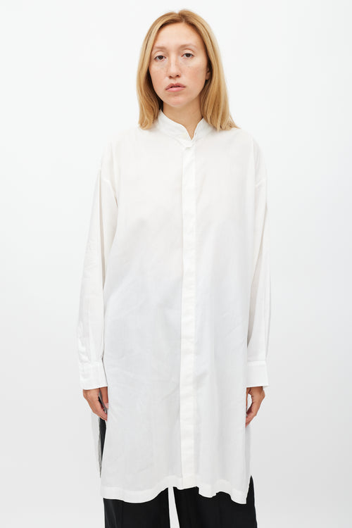 Eskandar White Shirt Dress
