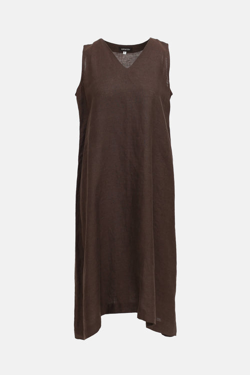 Eskandar Linen V-Neck Dress